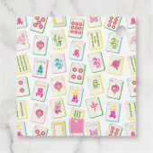 Watercolor Bright Mahjong Tiles Geschenkanhänger (Rückseite)