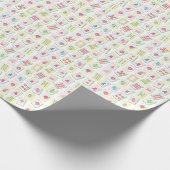 Watercolor Bright Mahjong Tiles Geschenkpapier (Ecke)
