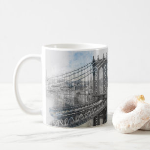 Watercolor Brooklyn Bridge Tasse - Elegant