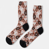 Watercolor brown grey floral pattern.  socken (Linkes Detail)