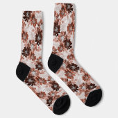 Watercolor brown grey floral pattern.  socken (Rechts)