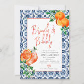 Watercolor Brunch Spritz Bridal Shower Einladung (Vorderseite)