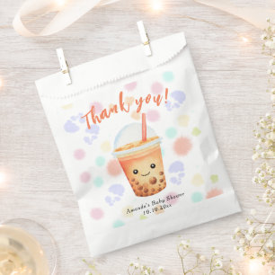 Watercolor-Bubble-Tea-Baby-Shower-Dankeschön Geschenktütchen