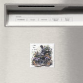 Watercolor Buddha Harmony Magnet (In Situ (Geschirrspüler))