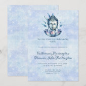 Watercolor Buddha Head  Buddhism Wedding Ceremony  Einladung (Vorne/Hinten)