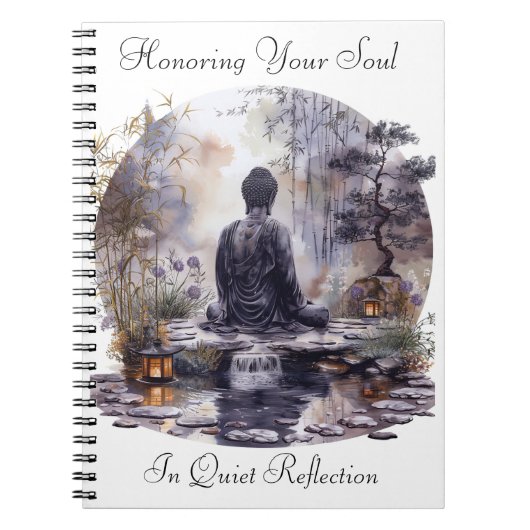 Watercolor Buddha Honor Spiral Foto Notebook Notizblock (Vorderseite)