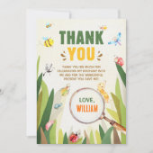 Watercolor Bug Insect Boy Birthday Dankeskarte (Vorderseite)