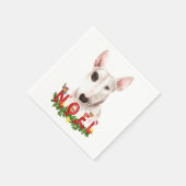 Watercolor Bull Terrier Weihnachten Weihnachten Serviette (Ecke)