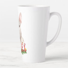 Watercolor Bull Terrier Weihnachten Weihnachten Ta Milchtasse