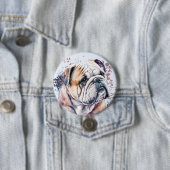 Watercolor Bulldog Button (Beispiel)