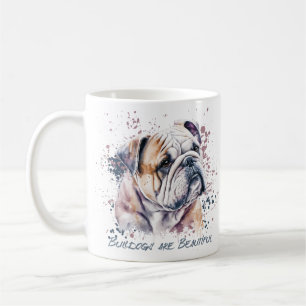 Watercolor Bulldog Kaffeetasse