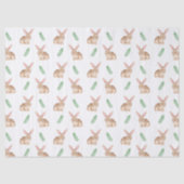Watercolor Bunny And Greenery Easter Pattern Seidenpapier (Vorderseite)
