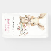 Watercolor Bunny Baby Showbanner Banner (Horizontal)