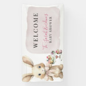 Watercolor Bunny Baby Showbanner Banner (Vertikal)