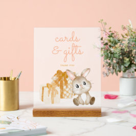 Watercolor Bunny Baby Shower Gifts and Cards Acrylschild