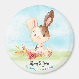 Watercolor Bunny Baby Showfarm Vielen Dank Magnet