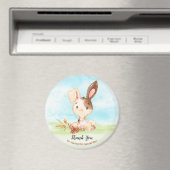Watercolor Bunny Baby Showfarm Vielen Dank Magnet (In Situ (Geschirrspüler))