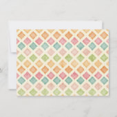 Watercolor Bunny Ears Boho Rainbow Osterfest Brunc Einladung (Rückseite)