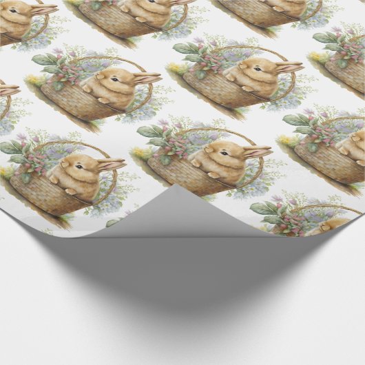 Watercolor Bunny Geschenkpapier (Ecke)