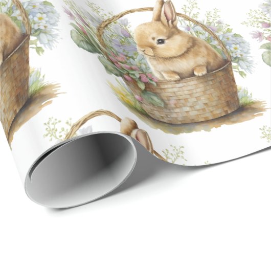 Watercolor Bunny Geschenkpapier (Rolleneckpunkt)