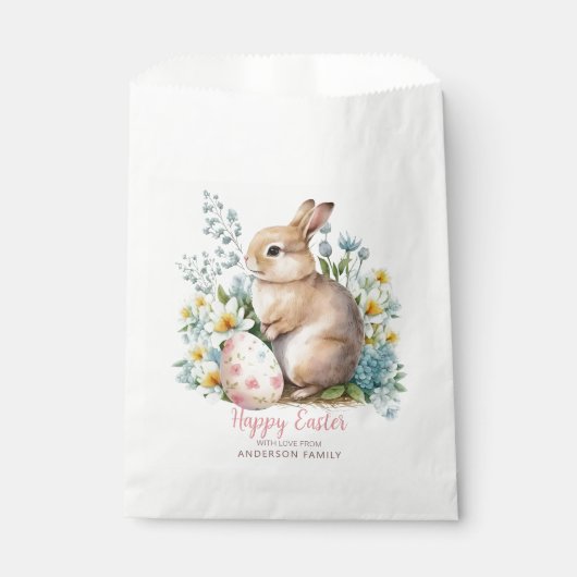 Watercolor Bunny Geschenktütchen (Vorderseite)