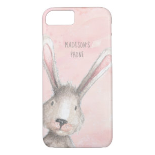 Watercolor Bunny Rabbit individuelle Name Case-Mate iPhone Hülle
