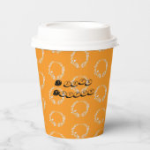 Watercolor Bunny Wreath Easter Party Paper Cups Pappbecher (Vorderseite)