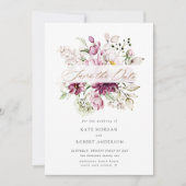 Watercolor-Burgunder-Pfingstrosen-Blumen-Sparen-Si (Vorderseite)