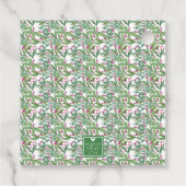 Watercolor Burgundy Amaryllis Weihnachtsgeschenk Geschenkanhänger (Rückseite)