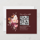 watercolor Burgundy Bouquet Floral Wedding (Rückseite)