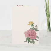  Watercolor Burgundy Country Roses Cream Einladung (Rückseite)