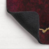 Watercolor Burgundy Gold Marble Geode Agate Mousepad (Ecke)