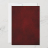 Watercolor Burgundy Red Navy Blauer Boho Einladung (Rückseite)
