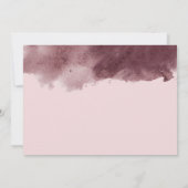 Watercolor Burgundy Wash Moderne Hochzeit Einladung (Rückseite)