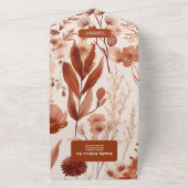 Watercolor Burgundy Wildflowers Wedding All In One Einladung (Außenbereich)