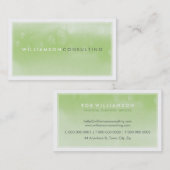 WATERCOLOR BUSINESS CARD :: Moderne, trendige grün Visitenkarte (Vorne/Hinten)