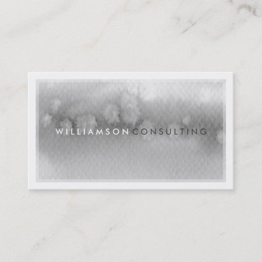 WATERCOLOR BUSINESS CARD :: Modernes, trendiges Gr Visitenkarte (Vorderseite)