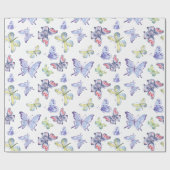 Watercolor Butterfisch Wrapping Paper Geschenkpapier (Flach)