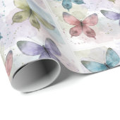Watercolor Butterfisch Wrapping Paper Geschenkpapier (Rolleneckpunkt)