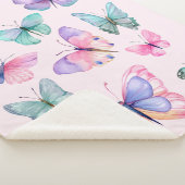 Watercolor Butterflies Sherpadecke (3/4)