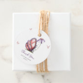 Watercolor Butterfly Babydusche Danke Geschenkanhänger (Beispiel)