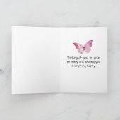 Watercolor Butterfly Birthday Card Karte (Innenseite)