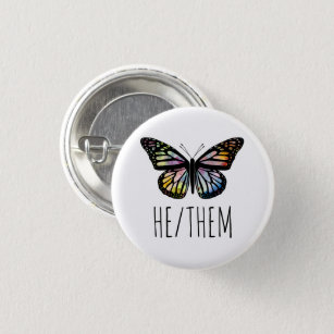 Watercolor Butterfly Button