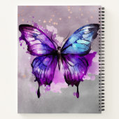 Watercolor Butterfly Delight Spiral Notebook Notizblock (Rückseite)