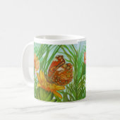 Watercolor Butterfly flower garden Kaffeetasse (Vorderseite Links)
