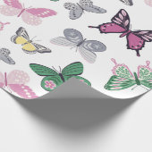 Watercolor Butterfly Garden Pattern Geschenkpapier (Ecke)