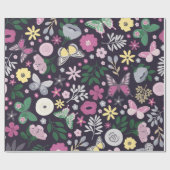 Watercolor Butterfly Garden Pattern Geschenkpapier (Flach)