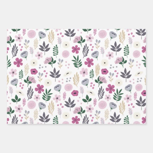 Watercolor Butterfly Garden Pattern Geschenkpapier Set (Vorderseite)