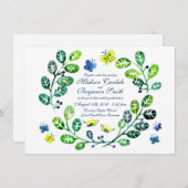 Watercolor Butterfly Garden Wedding Invitations Einladung (Vorne/Hinten)