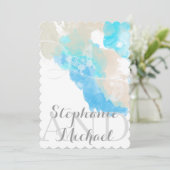 Watercolor Butterfly Ocean Shore Einladung zur Hoc (Stehend Vorderseite)